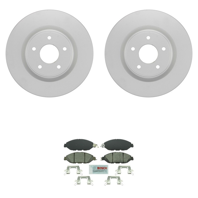 Bosch Front Quietcast Rotors Blue Ceramic Disc Brake Pad Kit For Pathfinder QX60