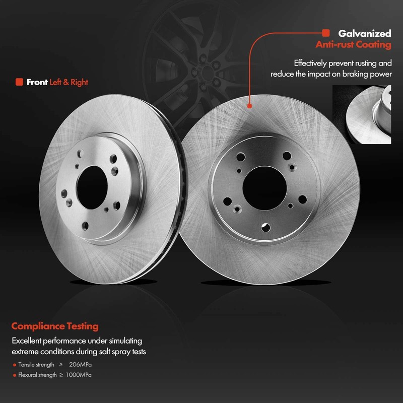 Front Disc Rotor & Ceramic Brake Pads + Calipers for Honda Element 03-11 CR-V gallery