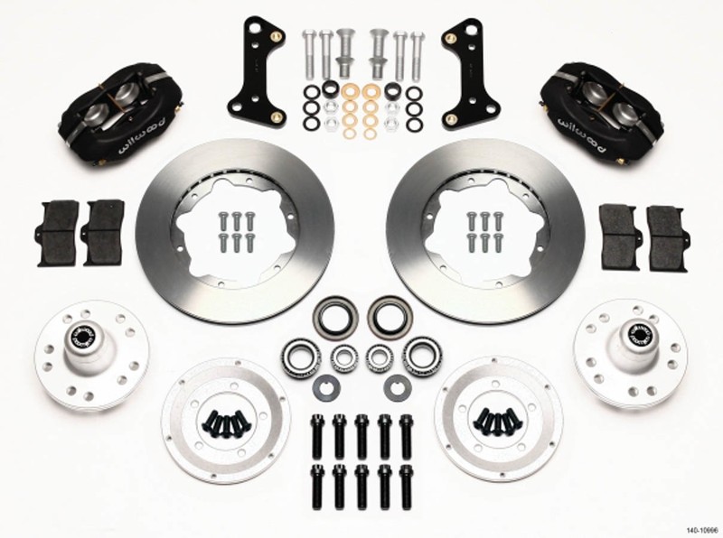 Wilwood HD Front Brake Kit for 1967-72 Chevy Camaro Nova 4 Piston Calipers Black