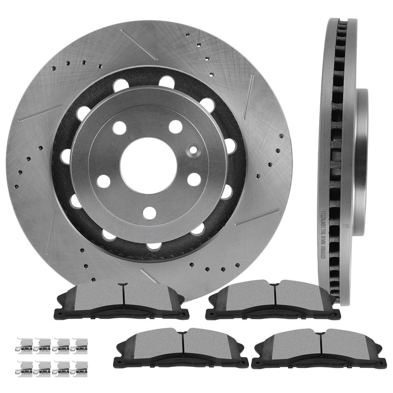 Fits Ford Explorer 2013 – 2019 Heavy Duty 2X Brake Rotors 4X Ceramic Pads Front