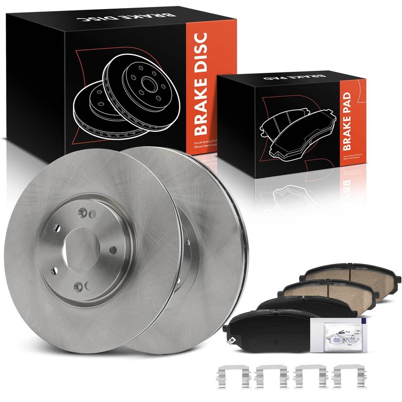6x Front Side Disc Brake Rotors & Ceramic Brake Pads for Hyundai Veracruz 07-12