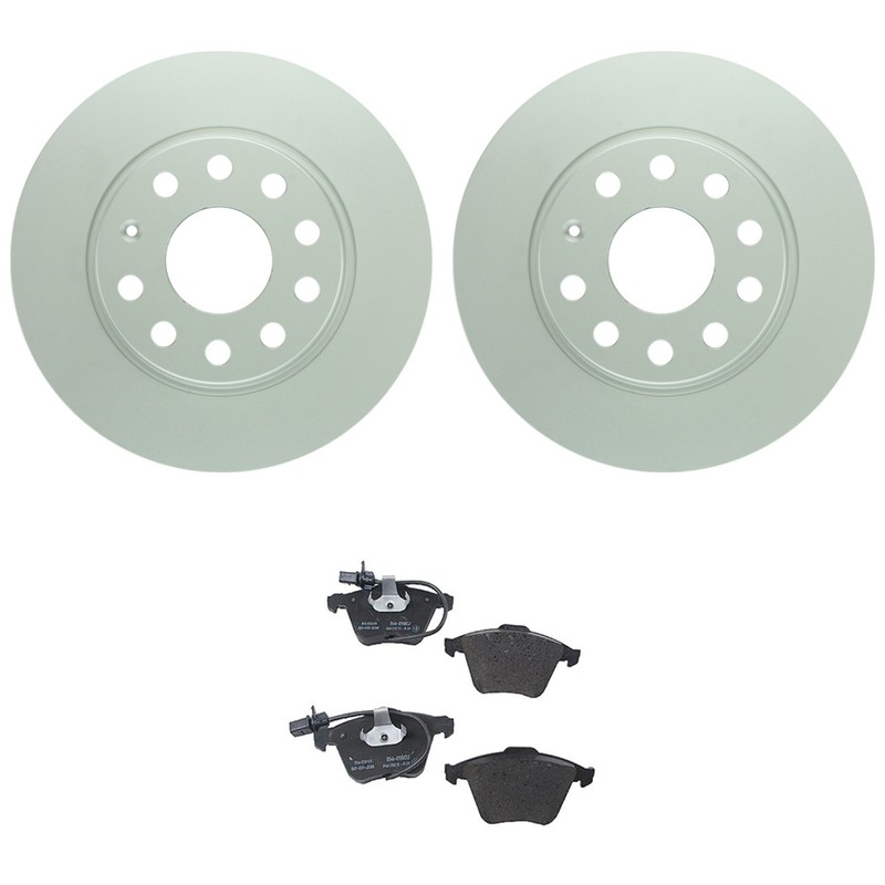 Bosch QuietCast Rear Rotor Hella Low-Met Disc Brake Pad Kit For A3 2L Turbo DNVB