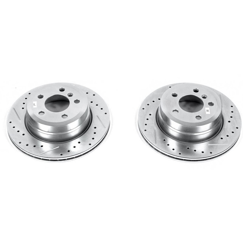 PowerStop Evolution Drilled And Slotted Rotors Pair Rear For BMW X5