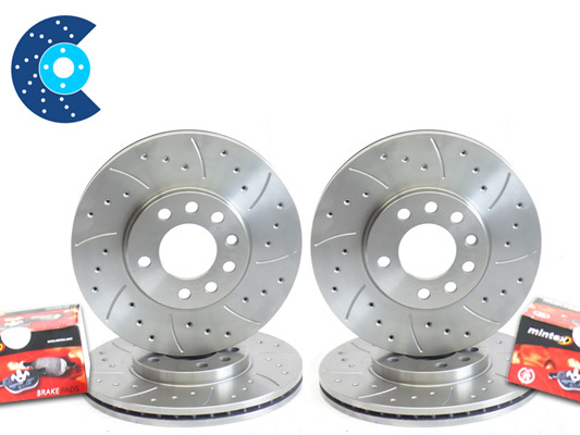 Octavia RS Front Rear Drilled And Grooved Brake Discs