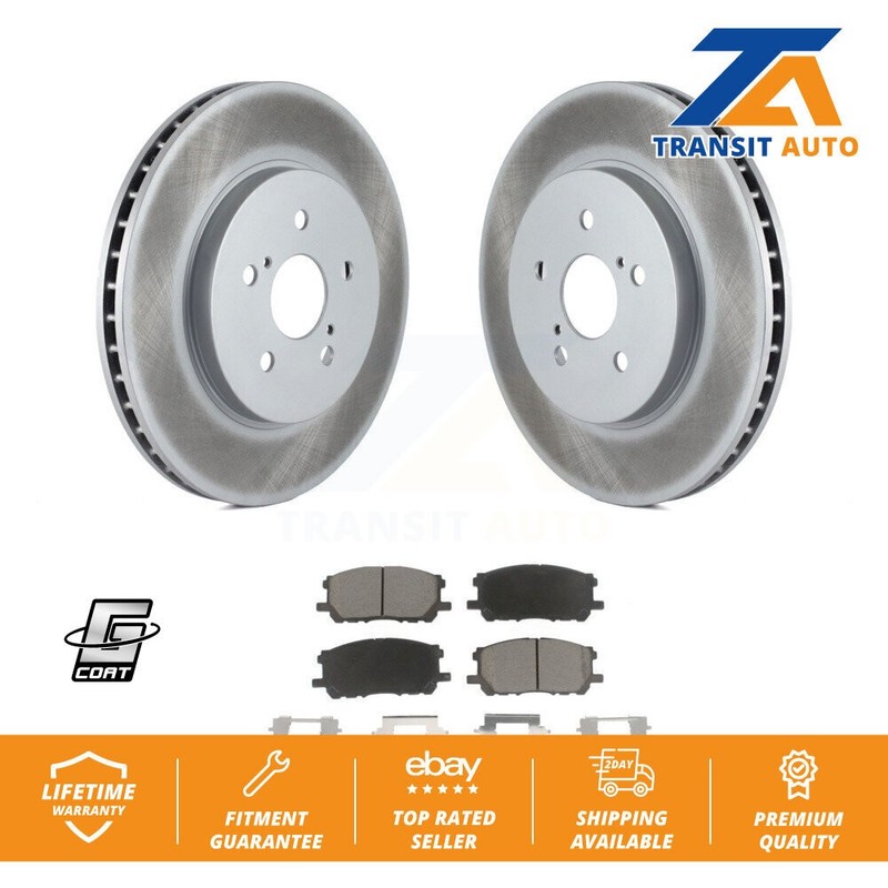 [Front] Coat Brake Rotor Ceramic Pad Kit For Lexus RX350 RX330 Toyota Highlander