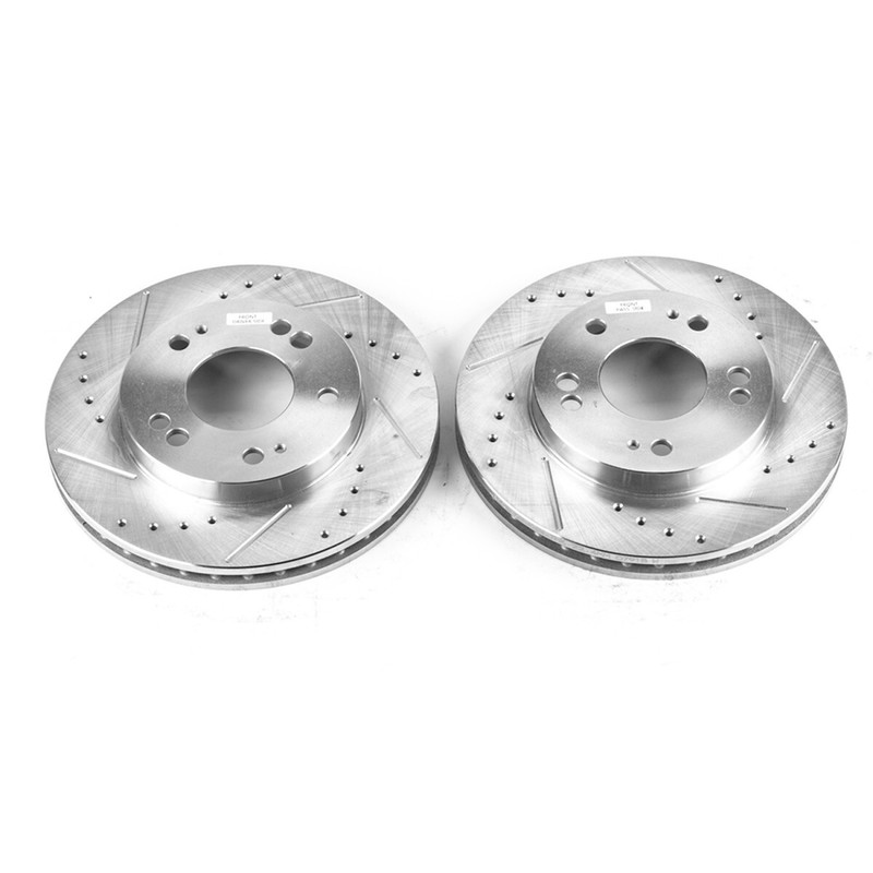 JBR518XPR Powerstop 2-Wheel Set Brake Discs Front FWD AWD Coupe for Sebring
