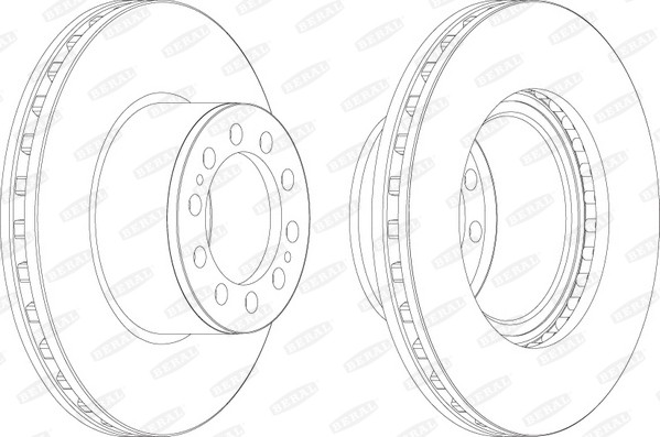 Beral BCR323A Brake Disc for Mercedes-Benz, Setra