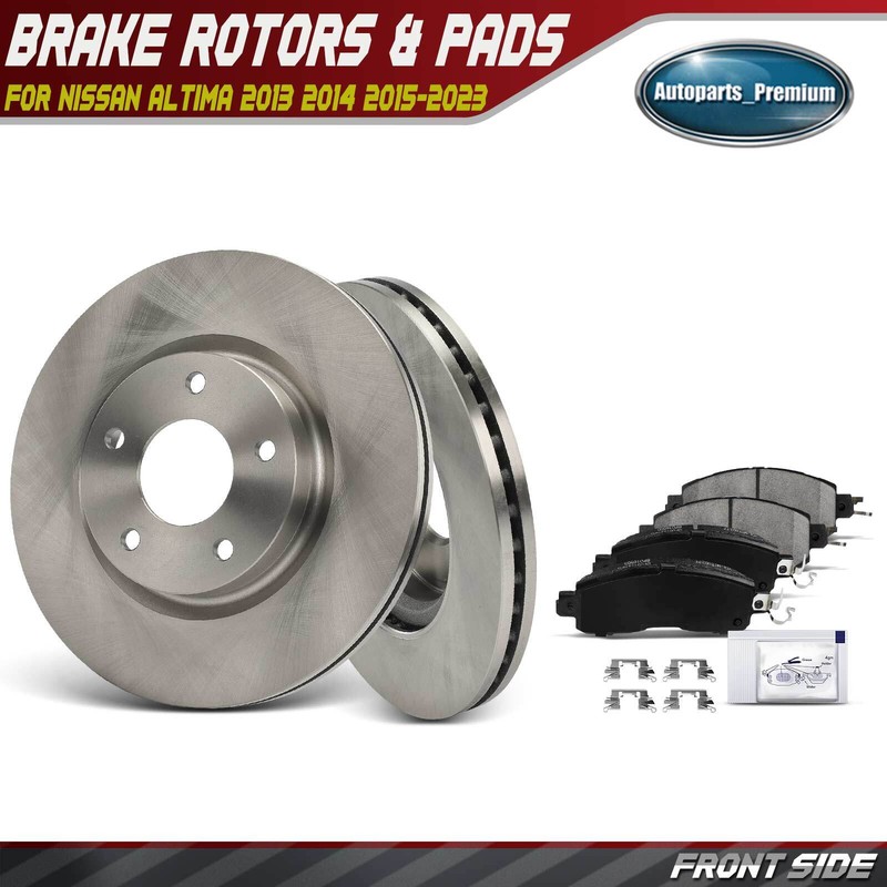 6x Front Side Disc Brake Rotor & Brake Pad for Nissan Altima 2013 2014 2015-2023