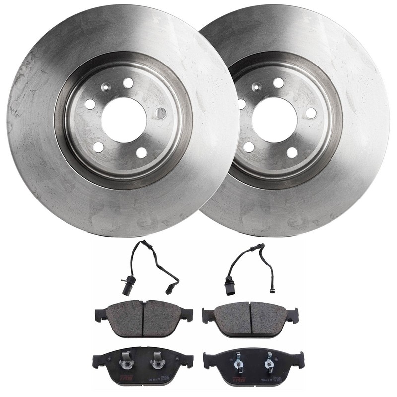 KIT-070624-68 TRW 2-Wheel Set Brake Disc and Pad Kits Front for Audi A8 Quattro
