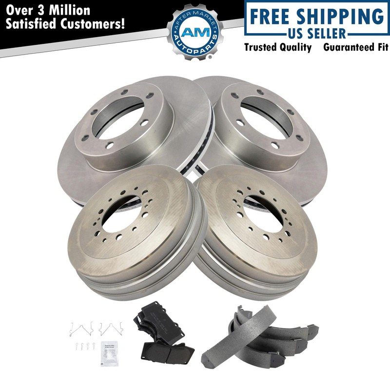 Front & Rear Brake Pad & Rotor Kit Semi-Metallic For 2003-2006 Toyota Tundra