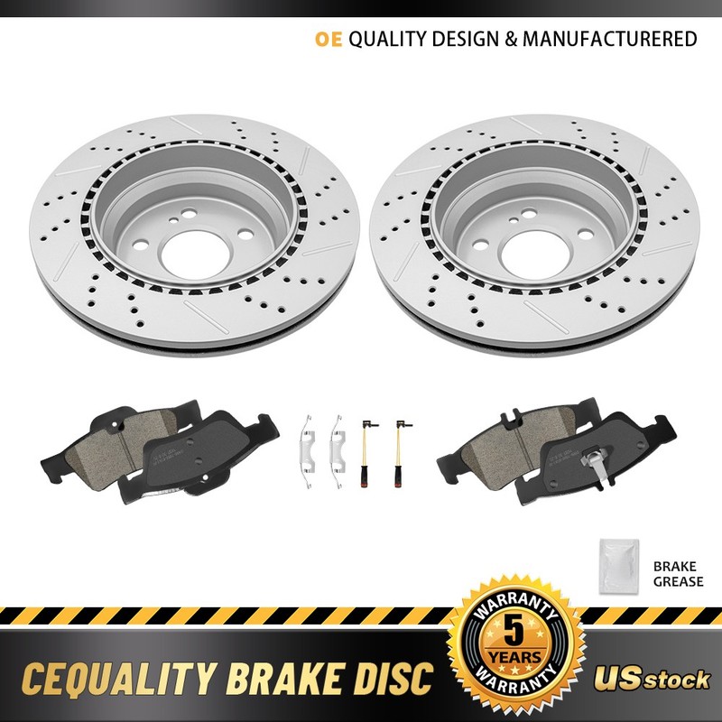300mm Rear Brake Rotors Ceramic Pads for Mercedes-Benz CLS550 E320 E350 E500