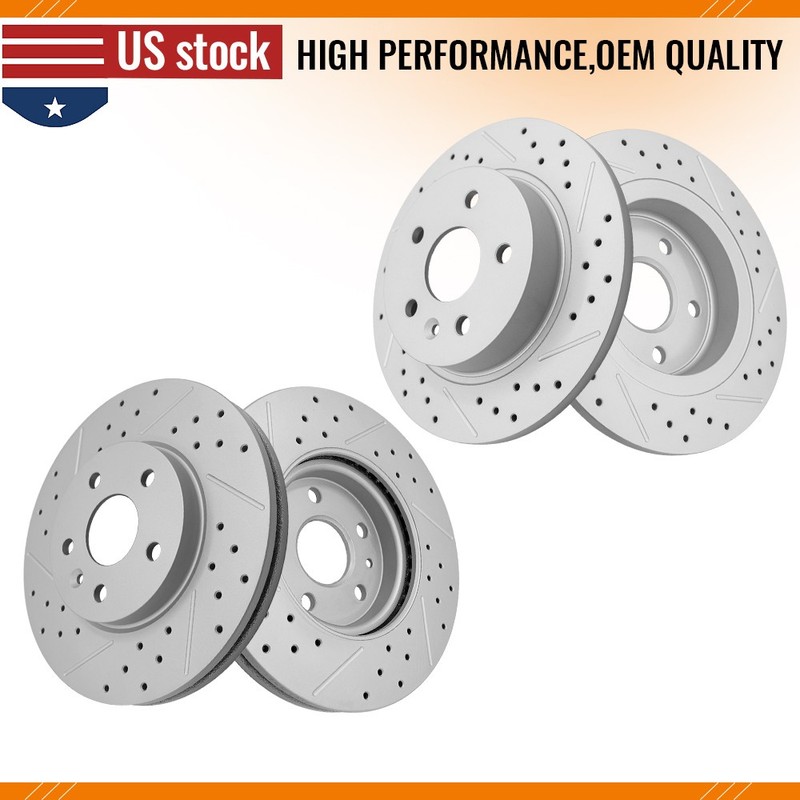 Front Rear Brake Rotors And Ceramic Pads for Chevy Cruze Limited Sonic