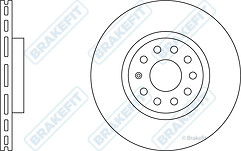 Brakefit SDK6045 1x Brake Disc Single Front