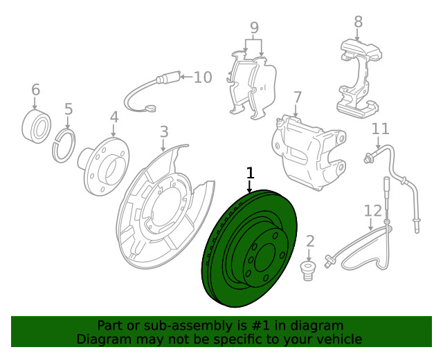 Genuine BMW Rotor Rear 34-21-6-864-900 gallery