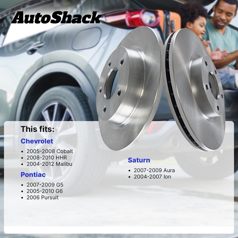 Front Brake Rotors Pair 2 for Chevy Malibu Cobalt HHR Pontiac G6 G5 Saturn Aura gallery