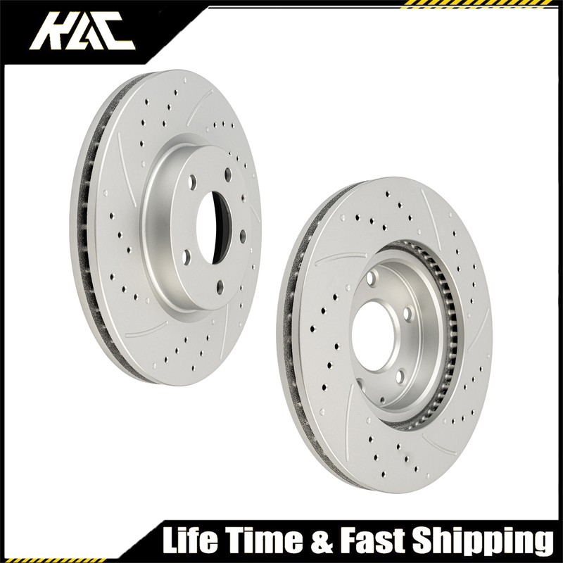 2x Drilled Vented Brake Rotors For Mazda CX-5 2013-2015 2.0/2.5L l4 31626 Front