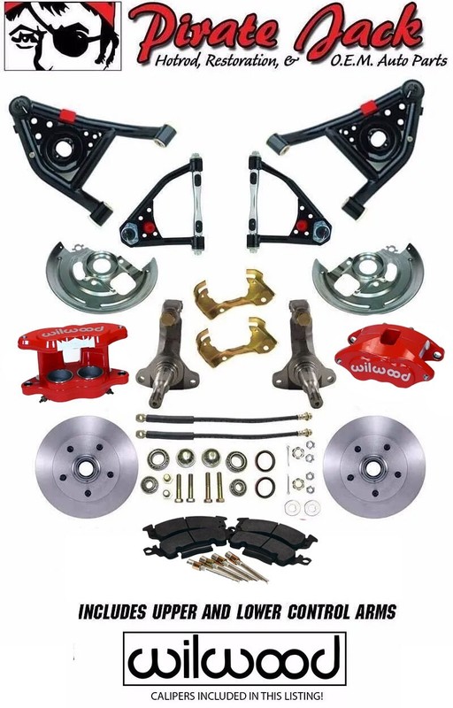 1967 68 69 GM F-Body Disc Brake Kit Tubular Control Arms Wilwood RED Calipers