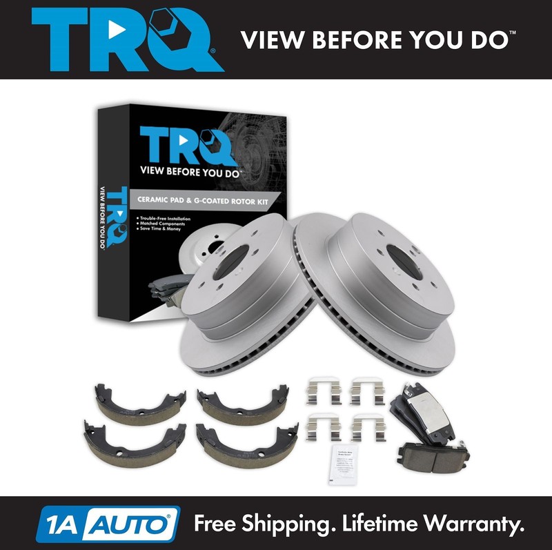 TRQ Rear Brake Pad & Rotor Kit For 07-15 Equinox Vue Suzuki XL-7 Captiva Sport