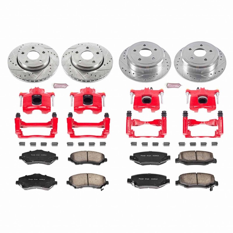 Power Stop Brake Kit For Jeep Wrangler JK 2018 Front and Rear Evolution Sport gallery