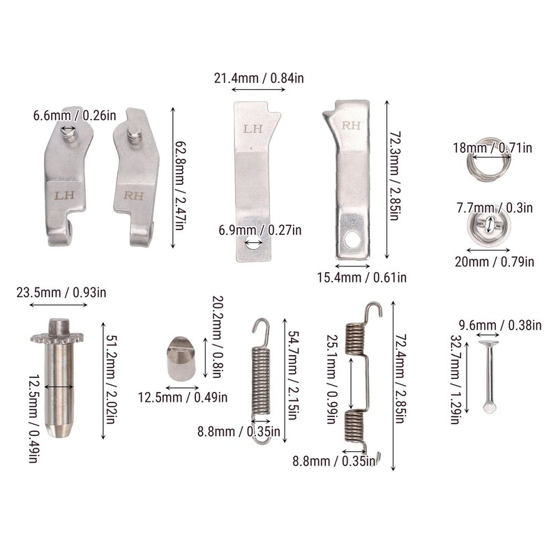Parking Brake Hardware Kit X4229 For Chevy C2 C3 LH And RH 1965-1982