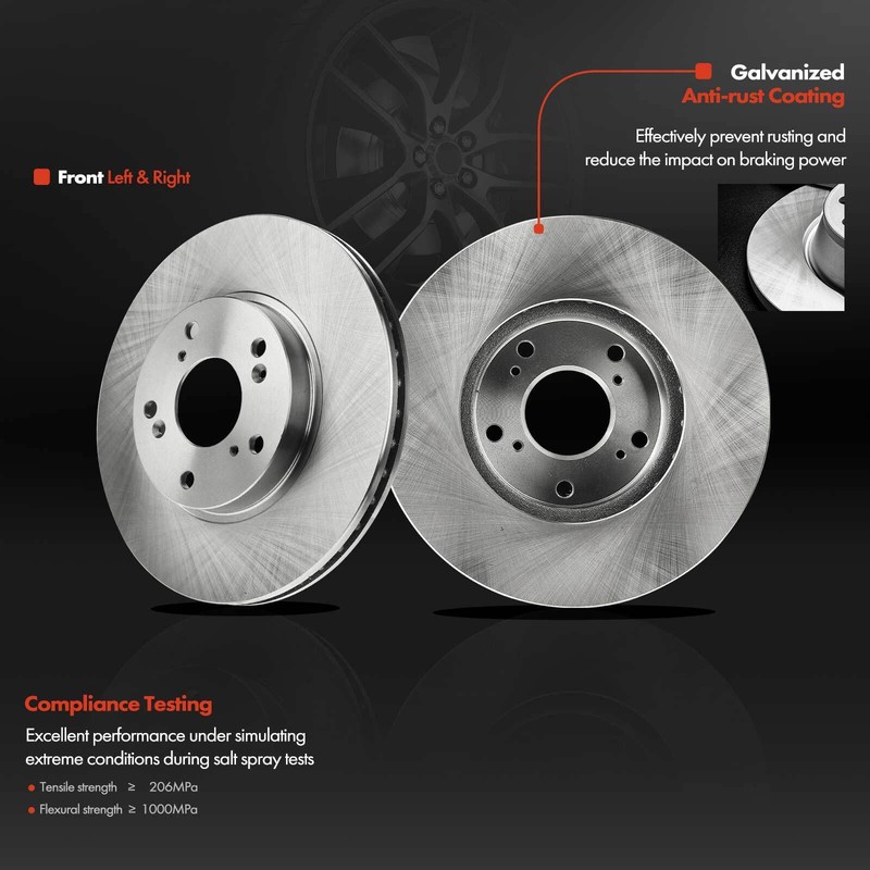 Front & Rear Disc Brake Rotors for Honda Accord 2003 2004 2005 2006 2007 L4 2.4L gallery