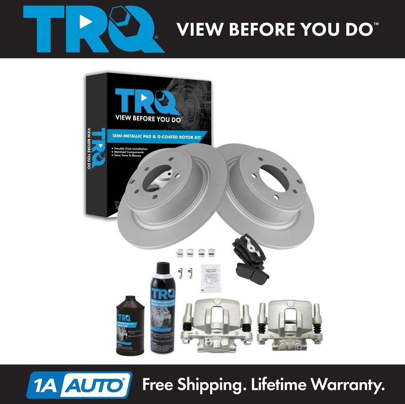 TRQ Rear Brake Pad & Rotor Kit Fits 2017 Jeep Compass Patriot