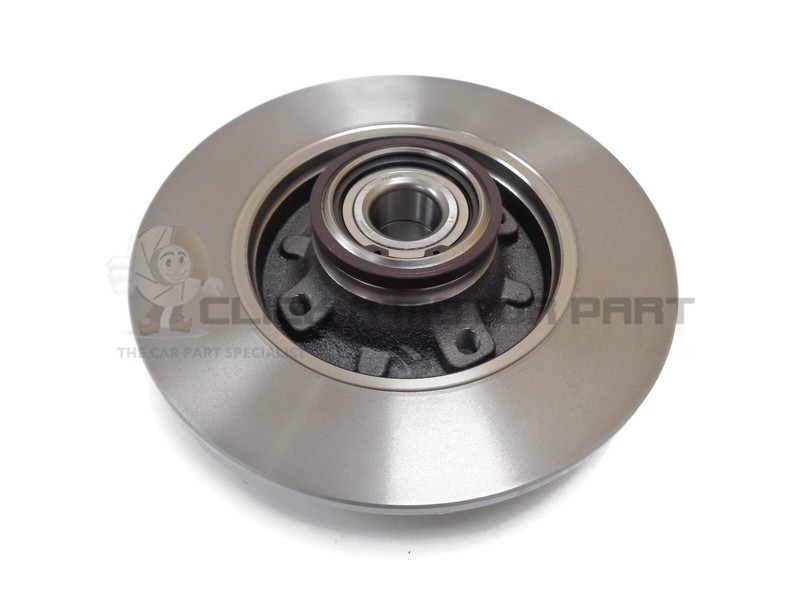Rear Brake Disc With Fitted Wheel Bearing & Abs Ring For Peugeot 208 2018-2020