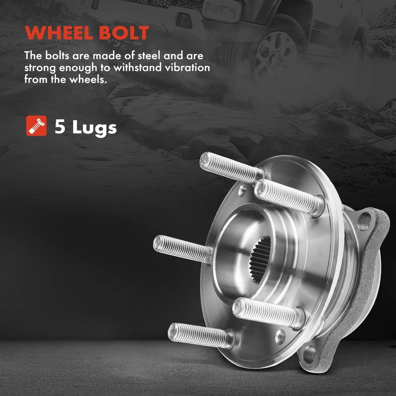 Rear Disc Brake Rotor & Ceramic Pad Wheel Hub for Hyundai Santa Fe 2007-2009 AWD gallery