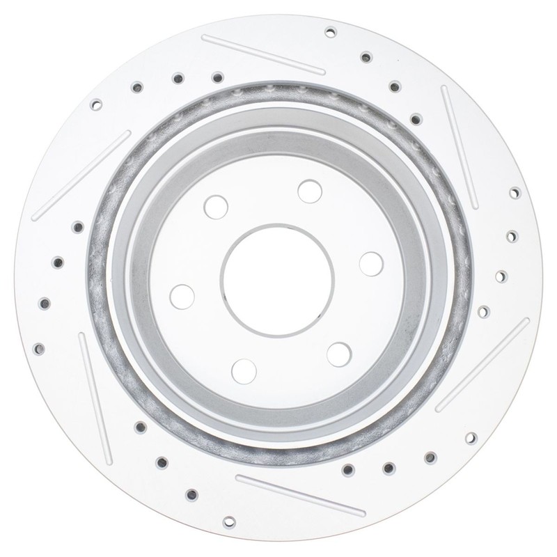 Performance Drilled Slotted Rear Coated Brake Rotor Pair for GMC Truck gallery