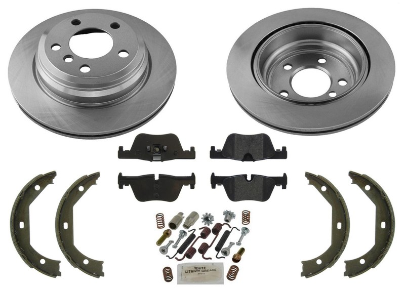 Rear Disc Brake Rotors Pads Fits BMW 320i xDrive AWD 13-18 without Blue Caliper
