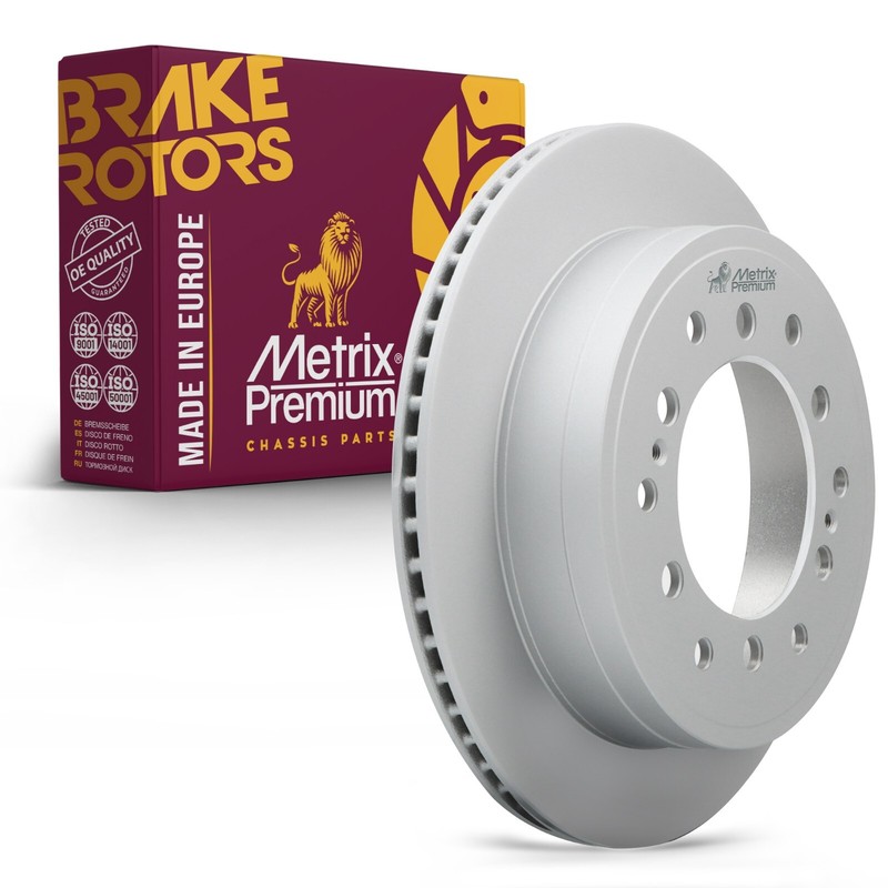 Metrix Premium Rear Coated Vented Disc Brake Rotor Fits Toyota, Lexus