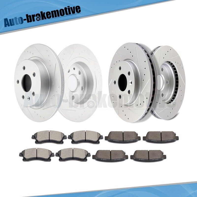 FRONT + REAR BRAKE PADS AND ROTORS DISCS KIT FOR 2011-2015 CHEVROLET CRUZE gallery