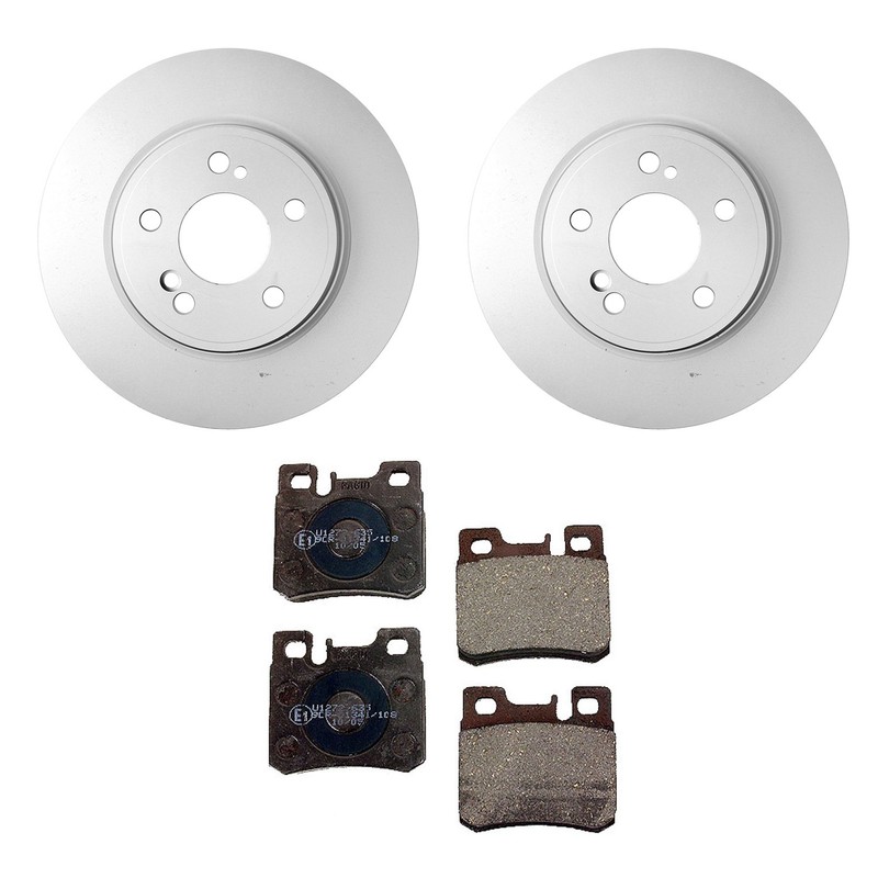 Hella Rear Rotors Low-Met Disc Brake Pad Kit For R129 500SL SL500 FI 119
