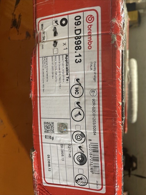 Disc Brake Rotor-Premium UV Coated OE Equivalent Rotor Brembo 09.D898.13