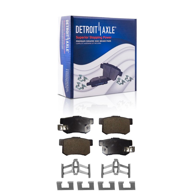Rear Disc Brake Rotors + Ceramic Brake Pads for 2002 2003 2004 Honda CR-V gallery