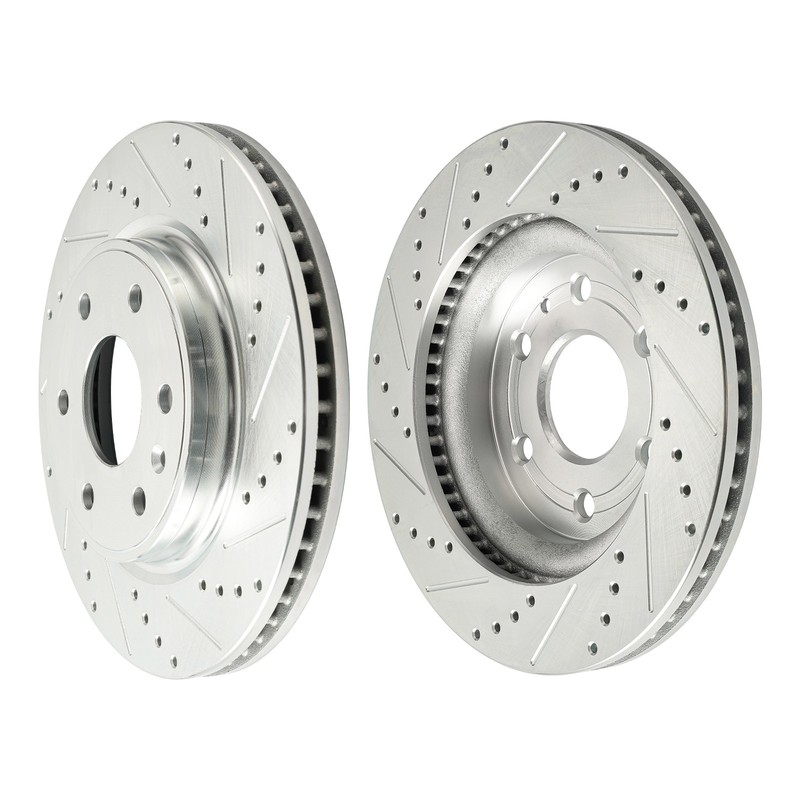 For Chevy Traverse GMC Acadia Buick Enclave Front Drilled Slotted Brake Rotors gallery