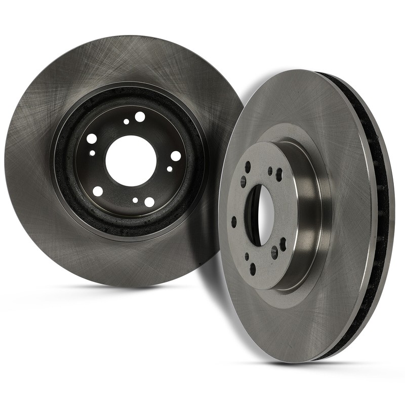Front Drilled Brake Rotors + Ceramic Pads & Hardware For 2005 2006 Honda CR-V gallery