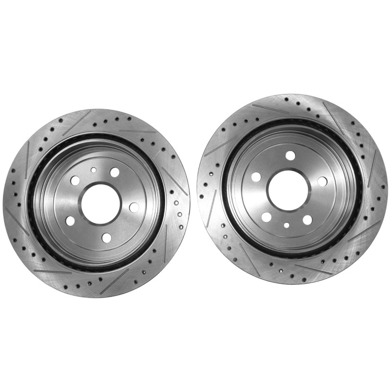 2pcs Rear Drilled Brake Rotors for Chevrolet Camaro 2010-2015 Cadillac CTS 08-19 gallery