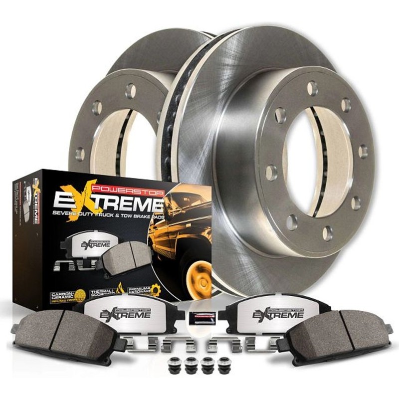 Powerstop Extreme Front or Rear 2 Wheel 394mm Discs & Pads Kit for Ford F53 F59 gallery