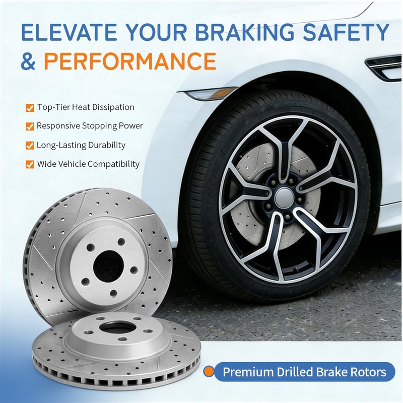 Front Rear Brake Disc Rotors Ceramic Brake Pads For Subaru XV Crosstrek Forester gallery