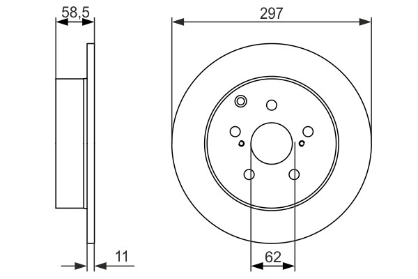 2x Brake Discs Pair Solid Rear 297mm 0986479574 Bosch Set 424310F020 BD1417 New gallery