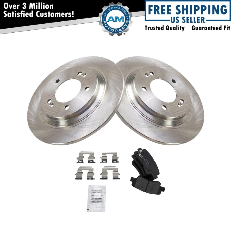 Rear Brake Pad & Rotor Kit Ceramic Fits Hyundai Kia