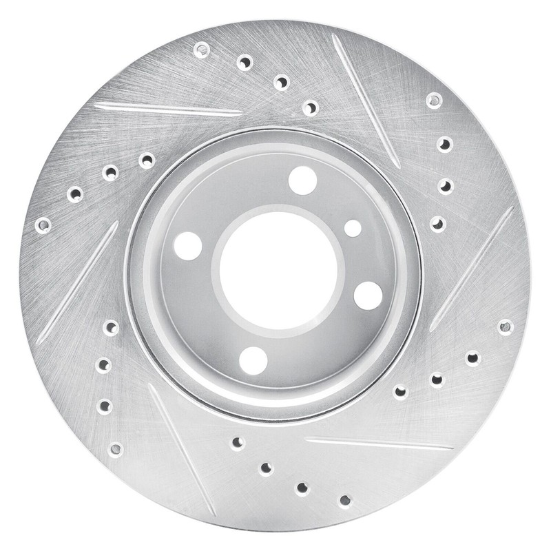 For BMW 320i 77 eLINE Drilled & Slotted 1-Piece Front Driver Side Brake Rotor