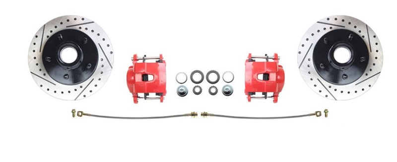1982-92 Chevy S-10 Front & Rear Brake Package, RED PC Calipers, D/S Rotors gallery