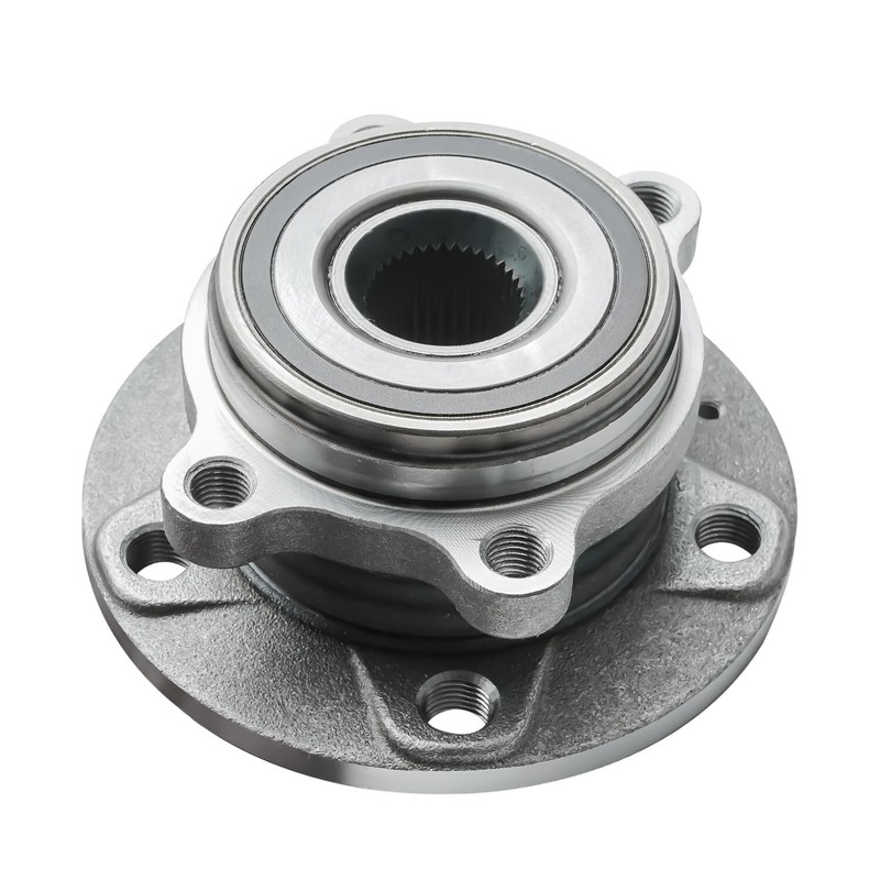 Front Disc Rotors + Ceramic Brake Pads + Wheel Hub Bearing for Audi A3 VW Jetta gallery