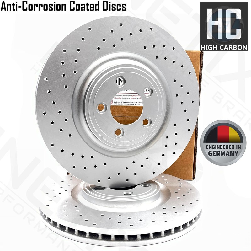 FOR JAGUAR XF 2.2d XF-R SPORT FRONT REAR DRILLED BRAKE DISCS PADS 355m 326mm gallery