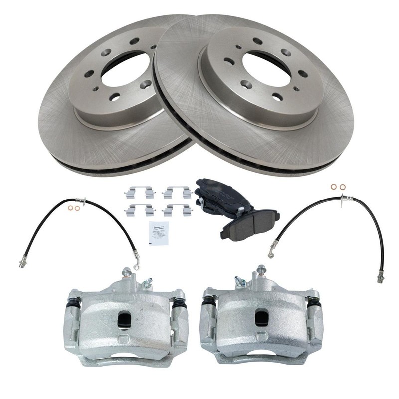 TRQ Front Ceramic Brake Pad & Rotor Kit Fits 2001-2005 Honda Civic gallery