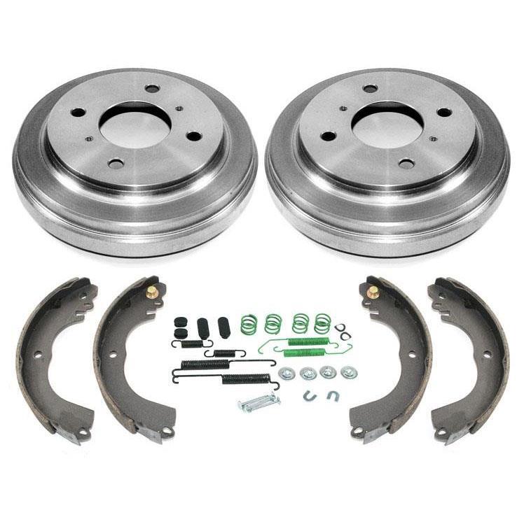Rear Brake Drums Brake Shoes Hardware Kit 4 PCS Set For 09-11 Nissan Versa 1.6L gallery