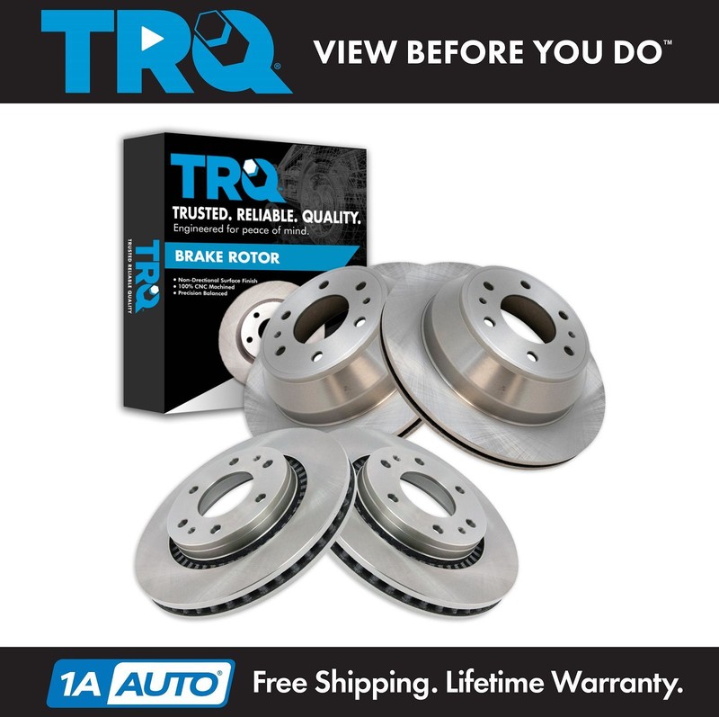 TRQ Brake Rotor Set For 04-07 Buick 02-09 Chevrolet 02-07 GMC 03-07 Isuzu Saab