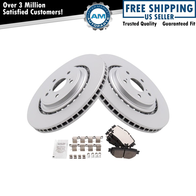 Brake Pad & Rotor Kit Premium G-Coated Ceramic Fits 23-24 Lexus 20-24 Toyota